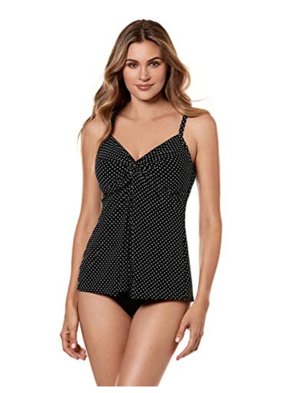 Miraclesuit Tankini Swim Top Underwire Sweetheart Neck Full Bust Support